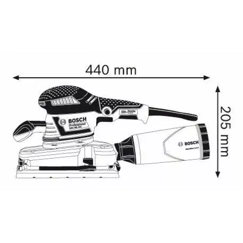 Lixadora excêntrica Bosch GSS 280 AVE Professional 11000 rpm 22000 OPM