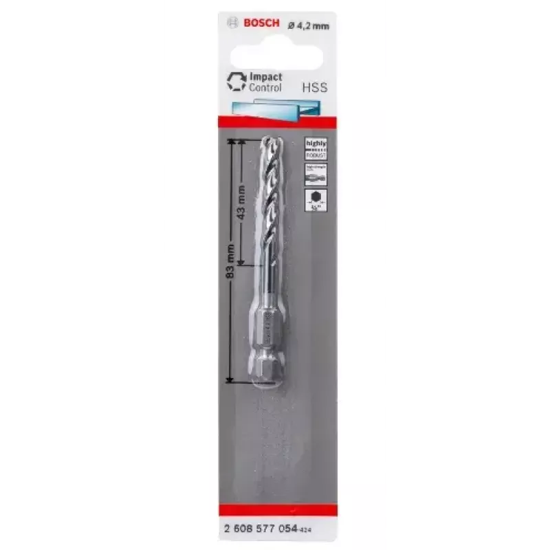 Broca helicoidal Bosch HSS 4,2 mm