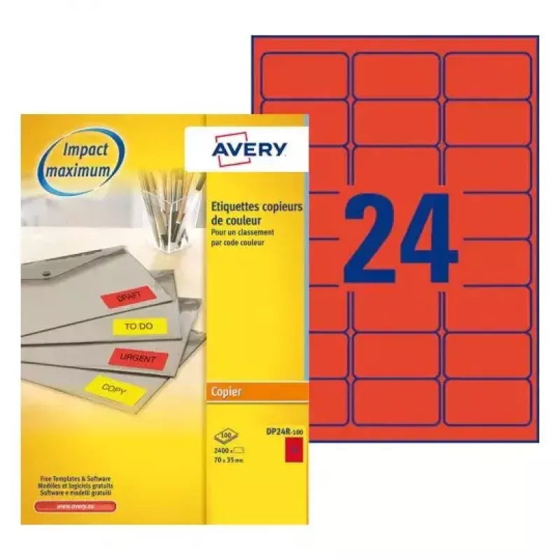 Etiqueta autocolante para impressora AVERY DP24R-100