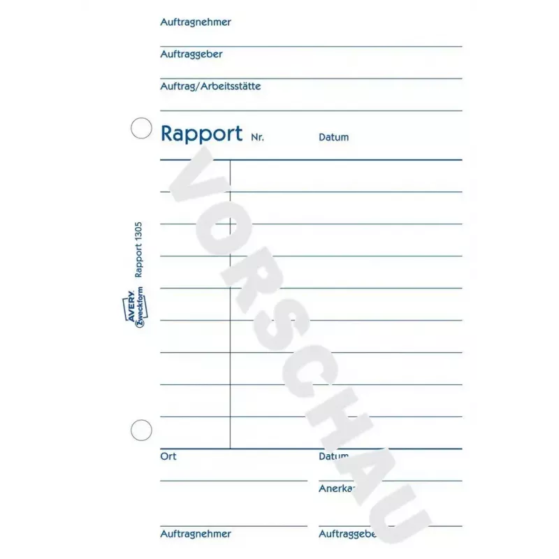 Formulário/livro de contabilidade A6 Avery 1305