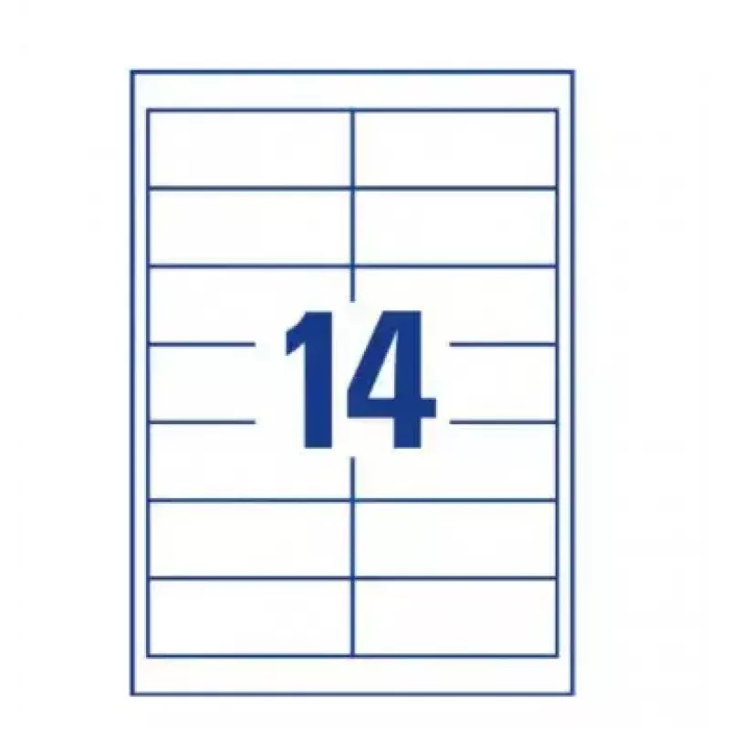 Etiquetas de endereço autoadesivas Avery Zweckform 3678 — papel branco, 9,7×3,7 cm, 1400 etiquetas (100 folhas)