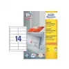 Etiquetas de endereço autoadesivas Avery Zweckform 3678 — papel branco, 9,7×3,7 cm, 1400 etiquetas (100 folhas)