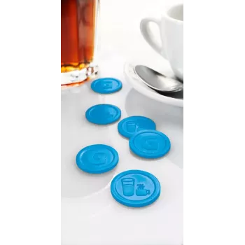 Sigel WM007 Fichas de bebida, azul, 25 mm