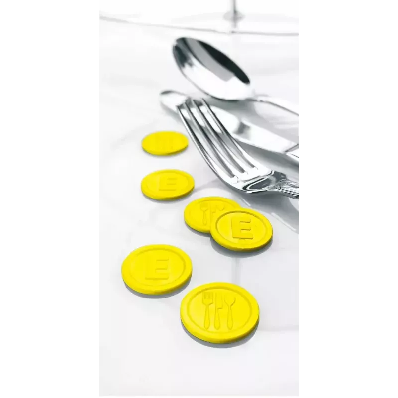 Fichas para refeições/eventos SIGEL WM002, amarelas, 100 unid.