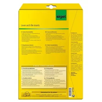 Folha de inserção não adesiva Sigel LP734 branca retangular