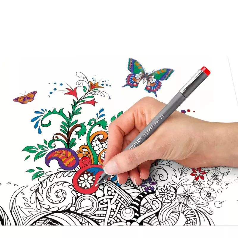 Staedtler Pigment Liner 308 fineliner, 0,5 mm, estojo de 6