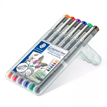 Staedtler Pigment Liner 308 fineliner, 0,5 mm, estojo de 6