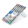 Staedtler Pigment Liner 308 fineliner, 0,5 mm, estojo de 6
