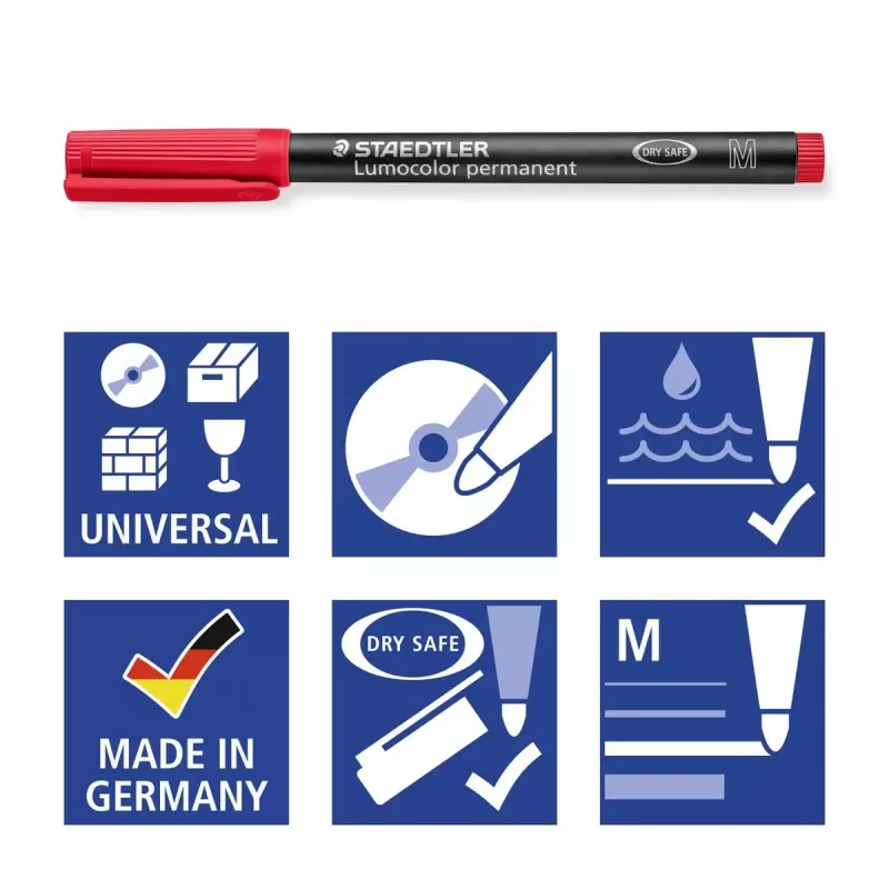Marcador permanente Staedtler Lumocolor 317 marcador permanente 8 peças