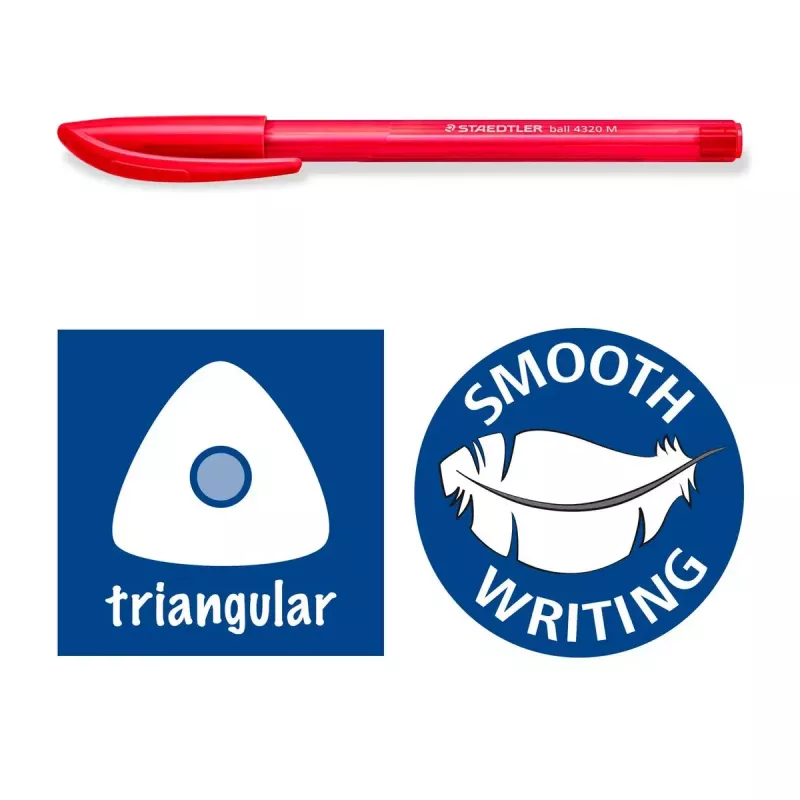 Esferográfica retrátil com clip Staedtler Ball 4320 multicolor 10 peças