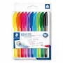 Esferográfica retrátil com clip Staedtler Ball 4320 multicolor 10 peças