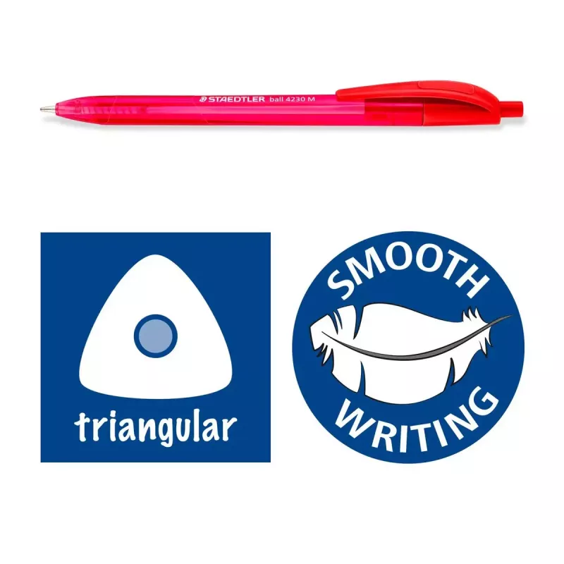 Esferográfica retrátil com clip Staedtler Ball 4230 multicolor 8 peças