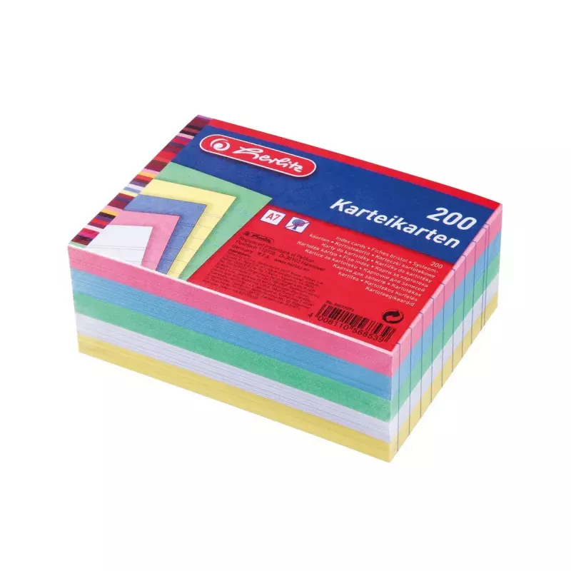 Fichas Herlitz 50019373 azul rosa vermelho-rosa