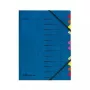 Herlitz 5001128 separadores A4, 12 compartimentos, azul, 2 elásticos