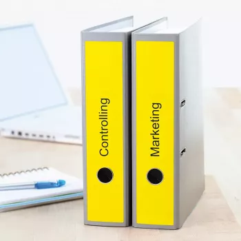 Etiquetas de arquivo HERMA A4 61x297 mm amarelo papel mate opaco 60 unid.