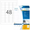 Etiquetas jato de tinta HERMA A4 45,7x21,2 mm branco papel mate 1200 unid.