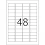 Etiquetas jato de tinta HERMA A4 45,7x21,2 mm branco papel mate 1200 unid.
