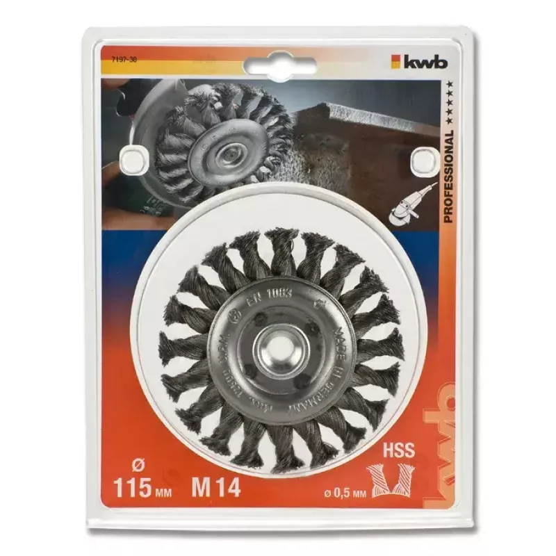 Roda de escova de arame KWB 719730 11,5 cm