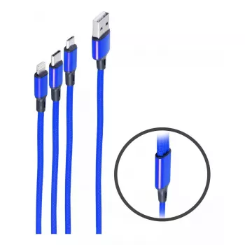 Cabo USB ShiverPeaks BS14-50071 1,2 m USB A/USB C / Micro-USB B azul