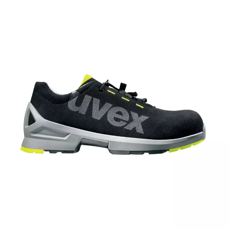 Sapatos de segurança UVEX 8544.8 S2 SRC — mulher, parte superior em microveludo, sola de PU, forro em mesh