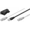 Goobay 95286 cabo adaptador TAE, 2x RJ45 para RJ45 (8P8C) / TAE-F, 3 m, preto/cinzento