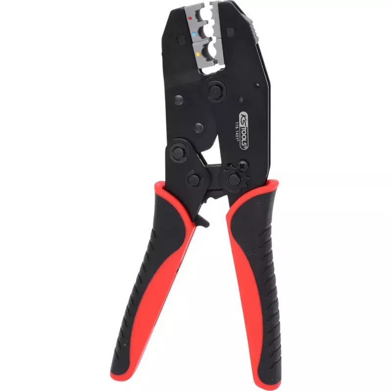 KS Tools 115.1425 alicate de crimpagem para terminais de cabo isolados, 220 mm