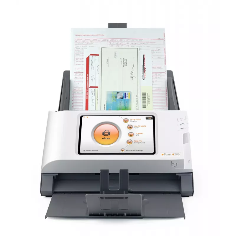 Plustek eScan A280 Essential ADF digitalizador 600 x 600 DPI A4 preto, branco