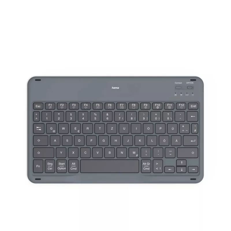 Hama Travel 500 capa com teclado Bluetooth para tablets de 7–11 polegadas, QWERTZ (DE), preta