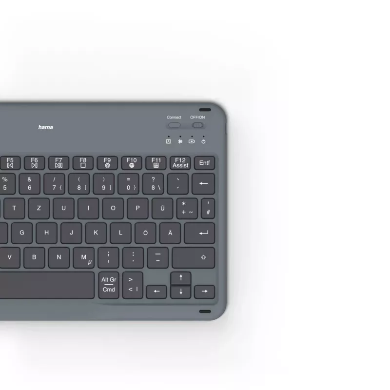 Hama Travel 500 capa com teclado Bluetooth para tablets de 7–11 polegadas, QWERTZ (DE), preta