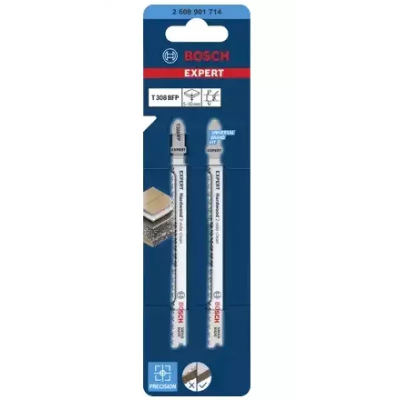 Lâmina de serra de vaivém Bosch T 308 BFP bimetal 2 unidades para painéis de laminado