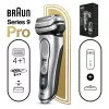 Braun Series 9 Pro 81744531 máquina de barbear homem máquina de barbear de lâminas aparador prateado