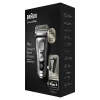 Braun Series 9 Pro 81744531 máquina de barbear homem máquina de barbear de lâminas aparador prateado