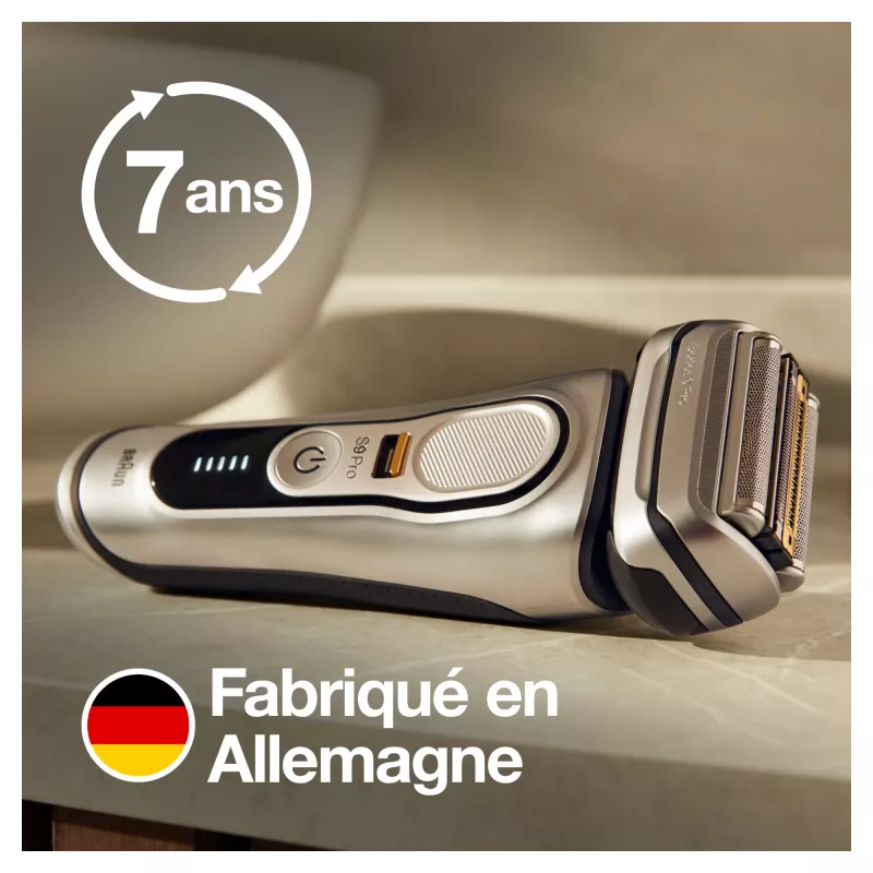 Braun Series 9 Pro 81744531 máquina de barbear homem máquina de barbear de lâminas aparador prateado