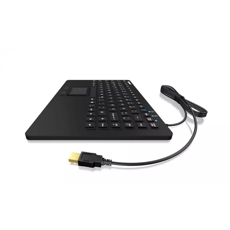 KeySonic KSK-5230 IN (CH) teclado de escritório USB QWERTZ alemão suíço preto