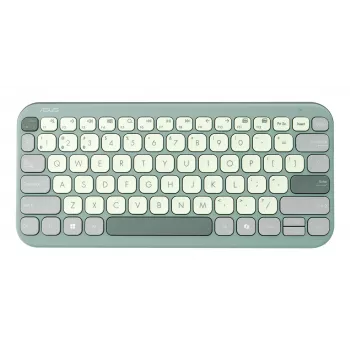 Teclado Bluetooth sem fios 75% ASUS Marshmallow KW100 — layout QWERTZ, interruptores de tesoura, verde, para casa