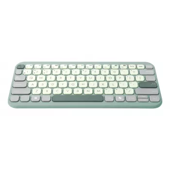 Teclado Bluetooth sem fios 75% ASUS Marshmallow KW100 — layout QWERTZ, interruptores de tesoura, verde, para casa