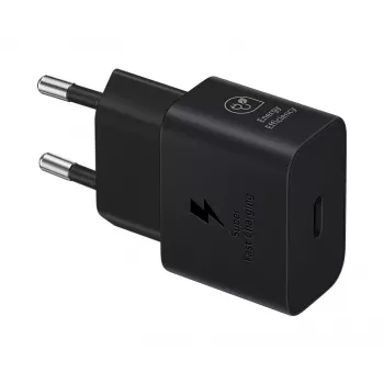 Fonte de alimentação Samsung 25W EP-T2510XBEGWW preto USB-C carregamento rápido