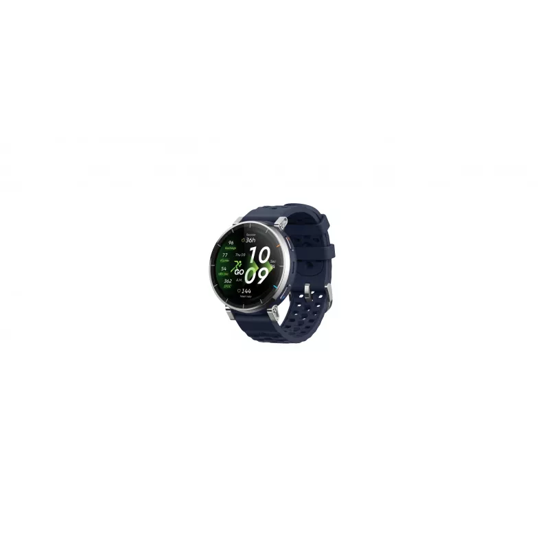 Smartwatch Amazfit W2558GL2N — 1,32 polegadas (3,35 cm) AMOLED 466×466 px, GPS, 365 mAh, bracelete de silicone (azul)
