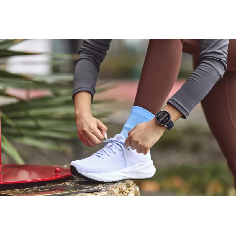Smartwatch Amazfit W2558GL2N — 1,32 polegadas (3,35 cm) AMOLED 466×466 px, GPS, 365 mAh, bracelete de silicone (azul)