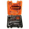 Bahco S138 Conjunto de chaves de caixa, 138 peças, 1/2", 1/4", 3/8"