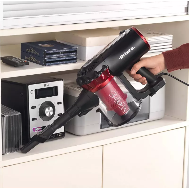 Ariete 2759/11 Aspirador 2 em 1 com fio AC seco HEPA sem saco 600 W preto, vermelho
