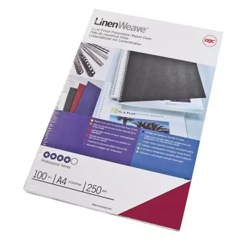 GBC Capas de encadernação LinenWeave 250 g/m² A4 vermelho (100), A4, vermelho, 250 g/m², 100 unid., Egito