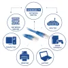 ACT Azul 5 metros Cabo de patch U/UTP CAT6 com fichas RJ45