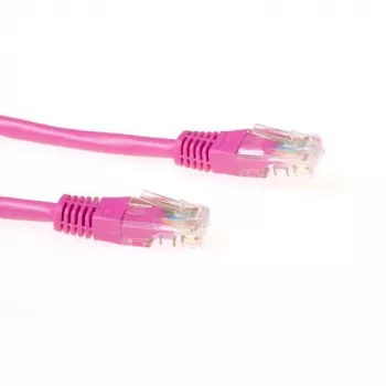 ACT Cabo de rede U/UTP CAT6 rosa de 7 metros com fichas RJ45