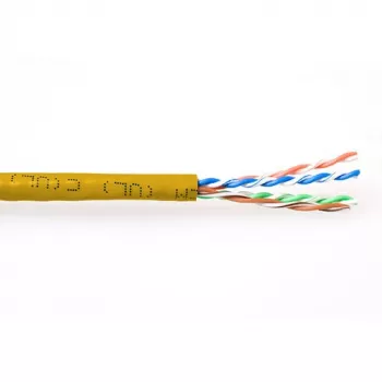 Cabo de rede ACT CAT6A U/UTP PVC 305 m amarelo