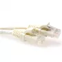 ACT Cabo de rede U/UTP CAT6 marfim de 0,25 m, com proteção da patilha, com fichas RJ45