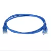 Cabo de patch slimline para datacenter ACT azul 10 metros LSZH U/UTP CAT6 com fichas RJ45 sem patilhas