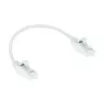 Cabo de patch slimline para datacenter ACT branco 0,25 m LSZH U/UTP CAT6 com proteção das patilhas e fichas RJ45