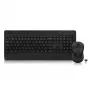 Conjunto de teclado e rato sem fios ACT (Qwerty), clique silencioso, ecológico, feito com materiais reciclados