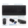 Conjunto de teclado e rato sem fios ACT (Qwerty), clique silencioso, ecológico, feito com materiais reciclados